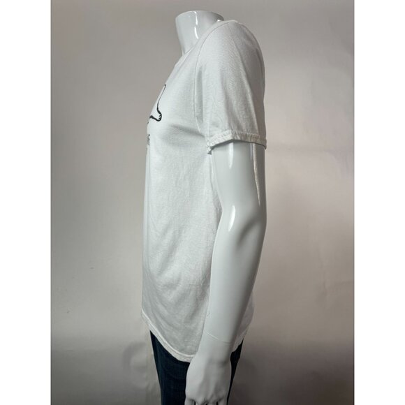 Overthinking & Also Hungry White T-Shirt By Black Matter Threadless - M 100% Cot - Picture 14 of 14